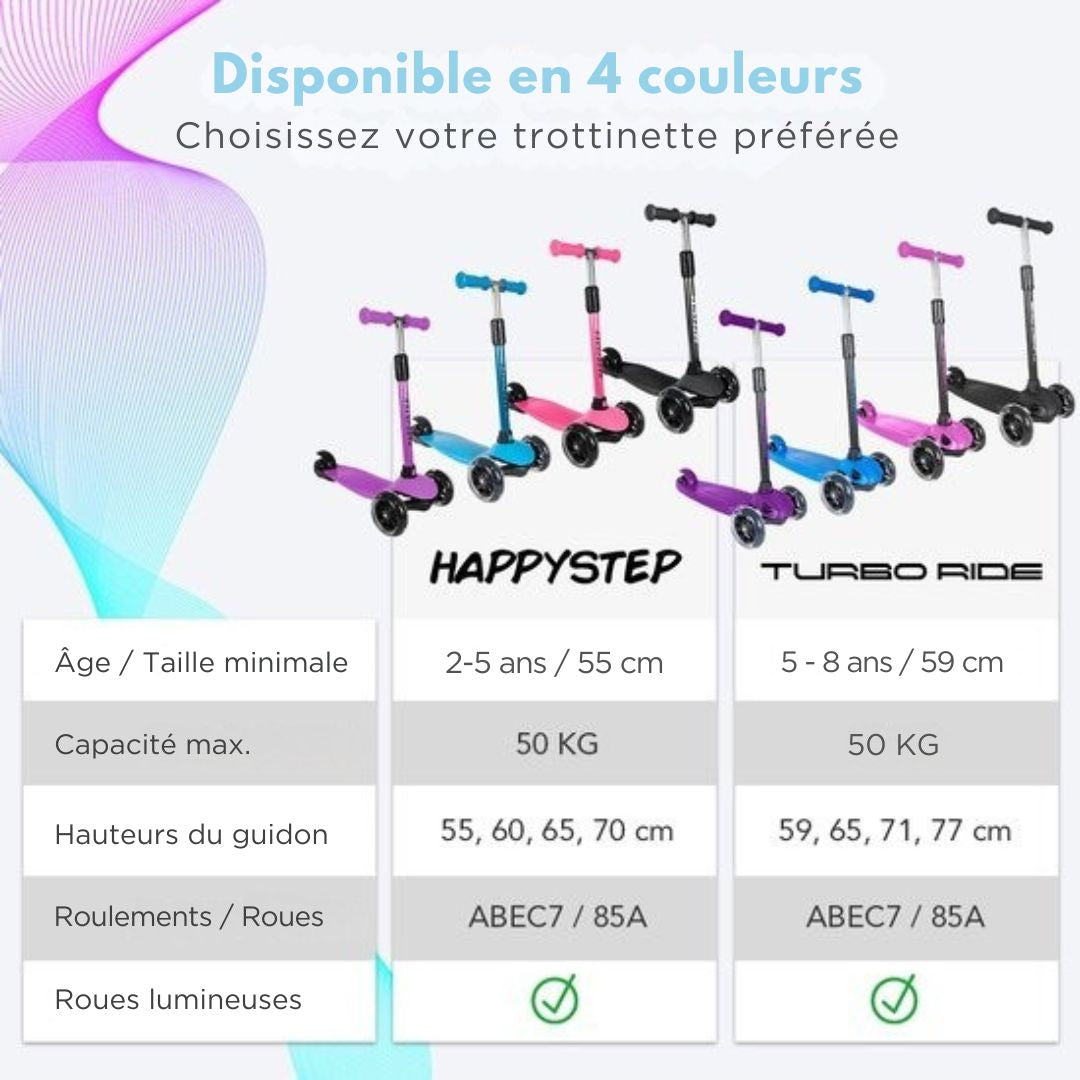 Trotinette LifeGoods - Pour enfants 5 à 8 ans - Hauteur ajustable - Violet