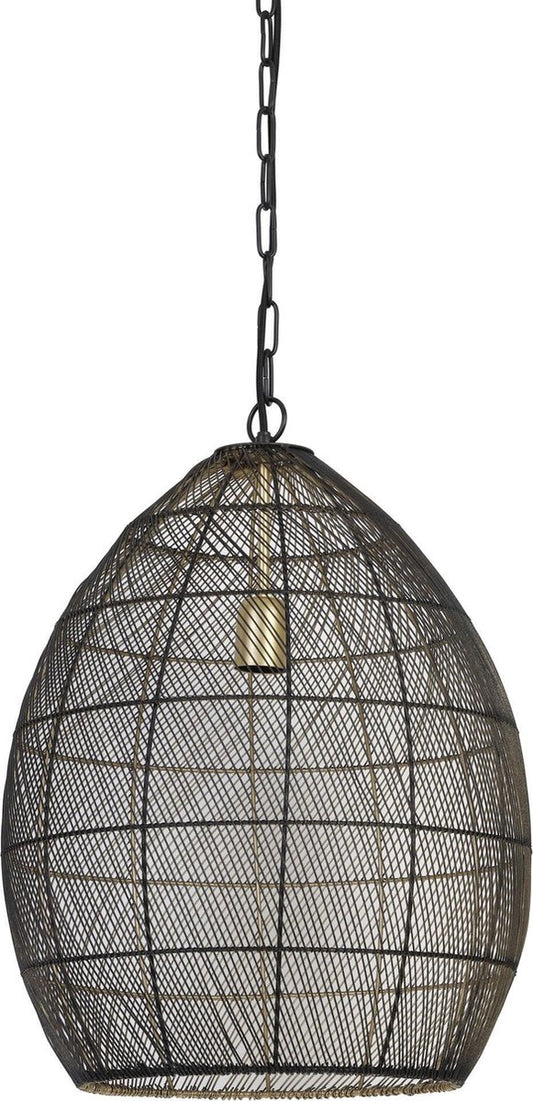 Light & Living Lampe pendante Meya - Noir - Ø40cm - Moderne - Lampes pendantes Salle à manger - Chambre à coucher - Salon