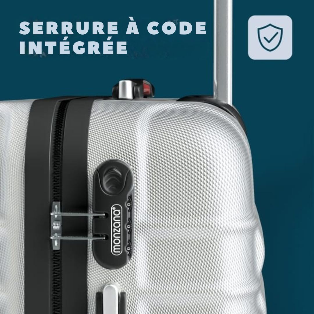 Set de 3 valise rigides Monzana - M/L/XL - Argenté