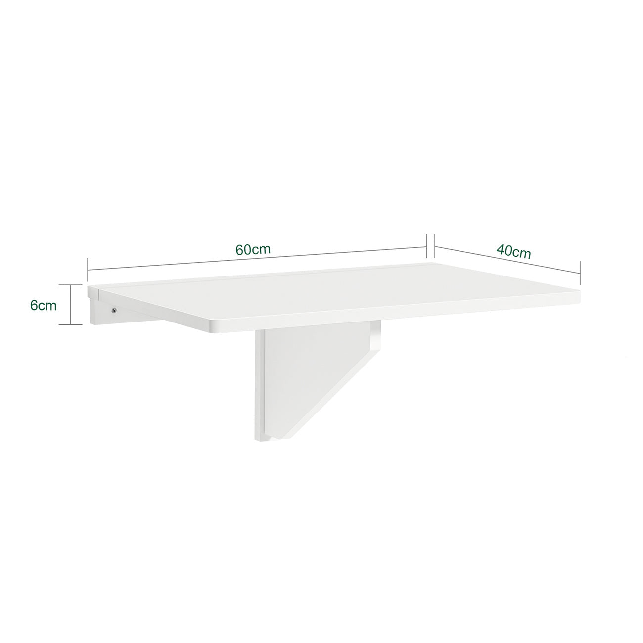 SoBuy FWT03-PF Table de salle à manger pliante - Max. 20 kg - 60 x 40 x 2 cm - Blanc