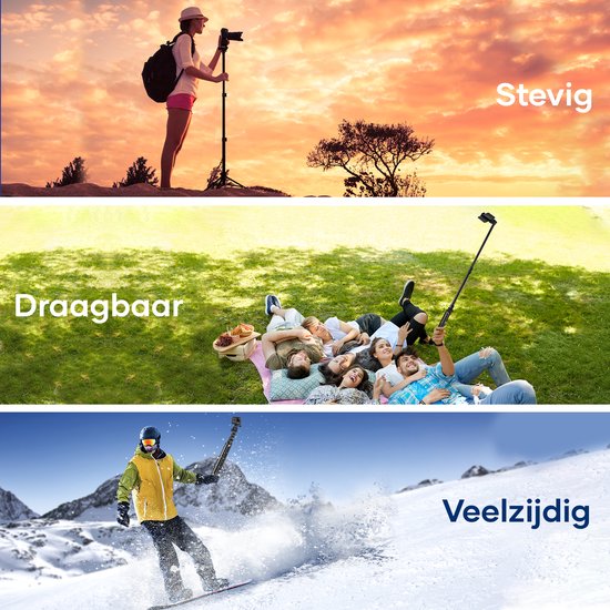 Studio ME Phone Tripod - 170 cm - Tripod Smartphone - Black - Camera Tripod - Phone Holder - Incl. Bluetooth Remote Control - Tripod Iphone - Tripod Phone