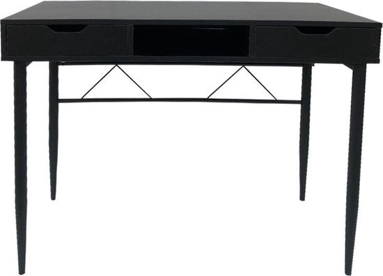 Bureau table informatique Sturdy - table d'appoint entrée ou couloir - industriel moderne - noir