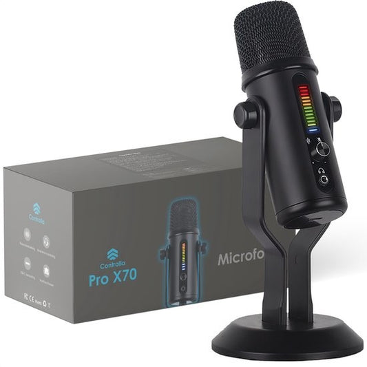 Microphone USB Controlla - Micro USB pour enregistrer - Microphone de jeu - Stream - Podcast - Réduction du bruit