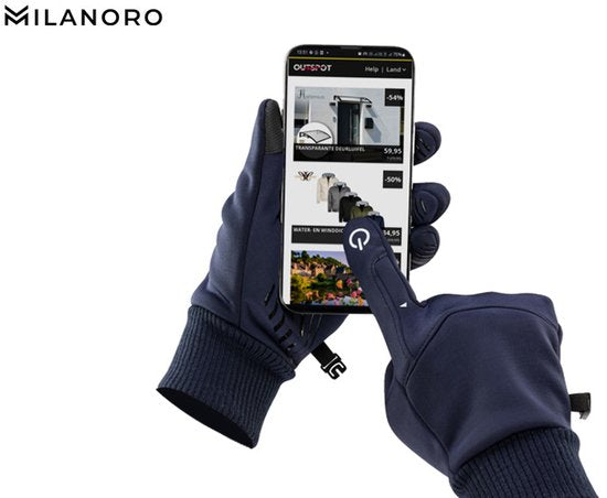Milanoro - Gants imperméables et coupe-vent - Noir - L