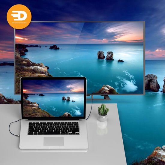 Drivv. Câble HDMI 2.1 8K - Ultra HD High Speed - HDMI vers HDMI - Convient à Xbox Series X & PS5 - 1 mètre - Nylon - Gris