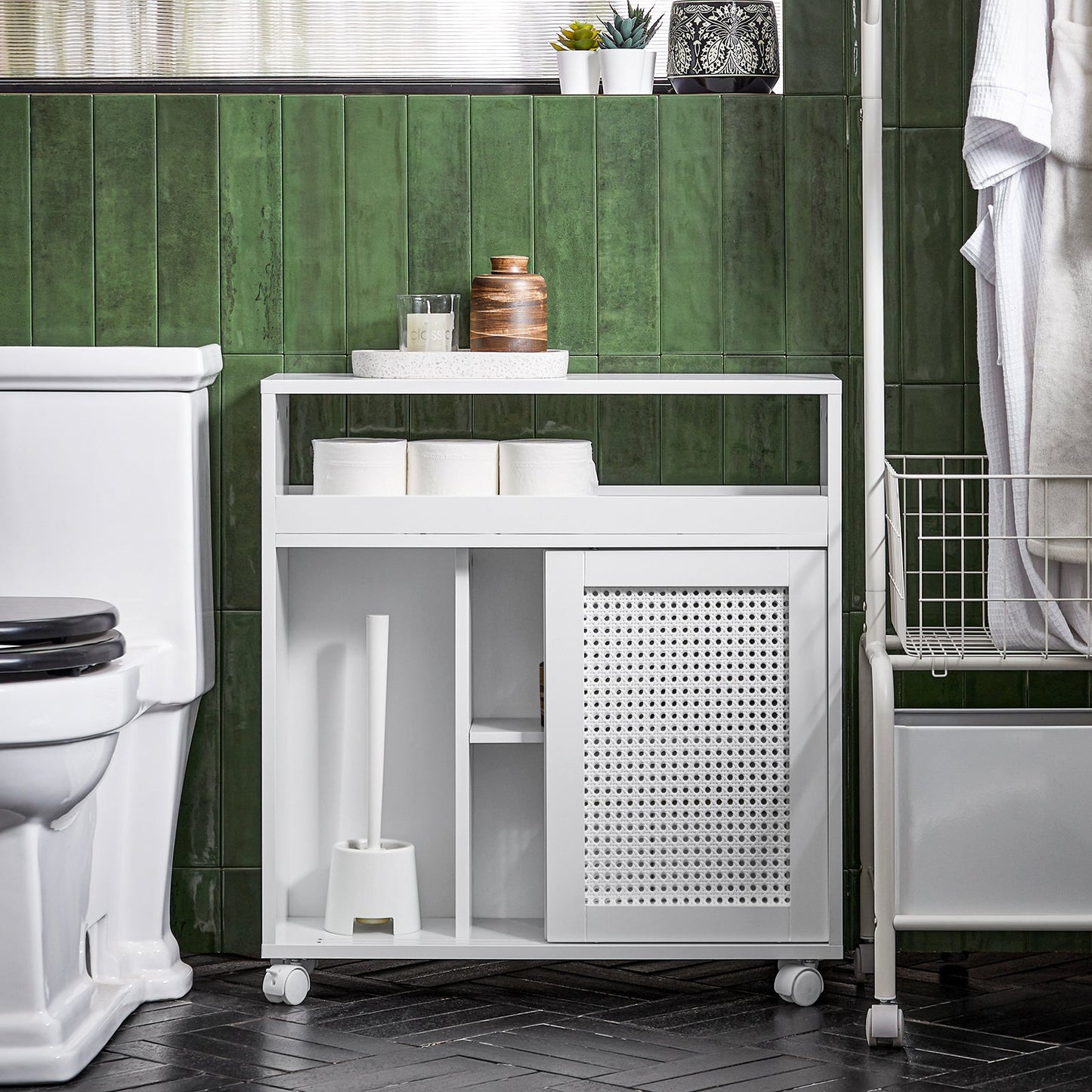 SoBuy Meuble bas - BZR119-W - 65 x 20 x 70 cm - MDF - Blanc