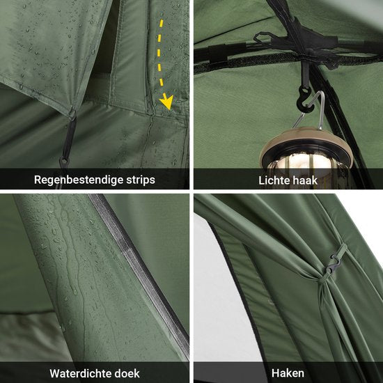 SoBuy OGS32-II-L-GR Tente de camping gonflable - Textile vert foncé 193x145cm