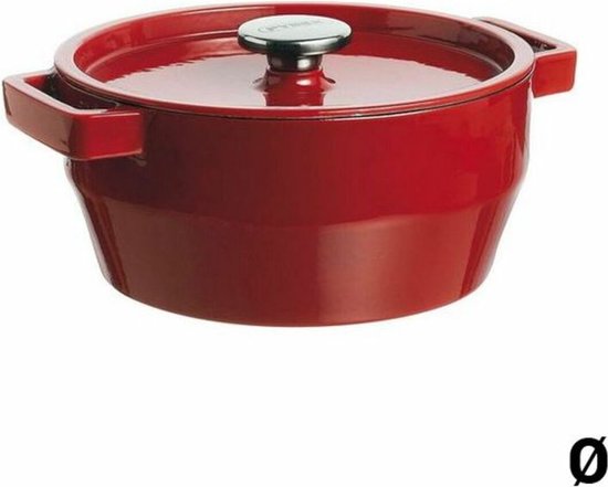 Pyrex Slowcook Casserole Oval - Fonte - 5.8 litres - Rouge