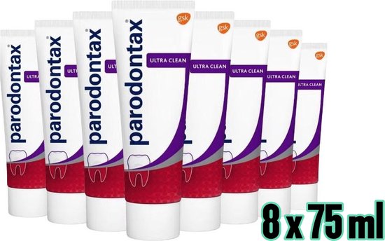 Dentifrice Parodontax Ultra Clean multipack 8 x 75 ml
