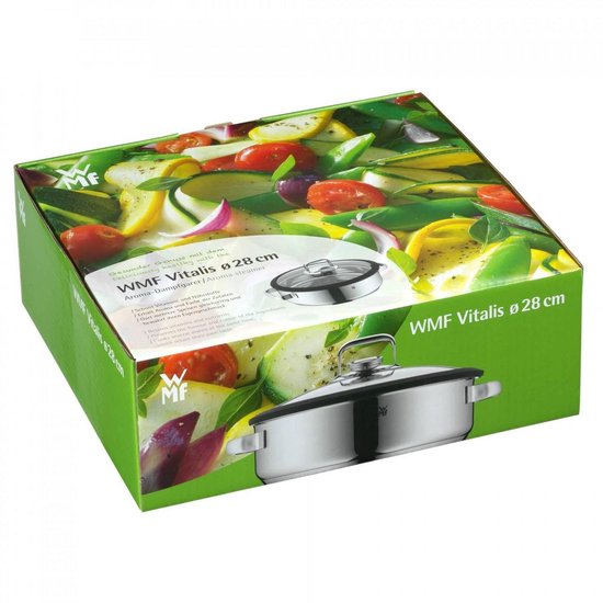 WMF Vitalis - Cocotte à vapeur et à rôtir - Ø 28 cm - Acier inoxydable - Avec couvercle - Compatible induction