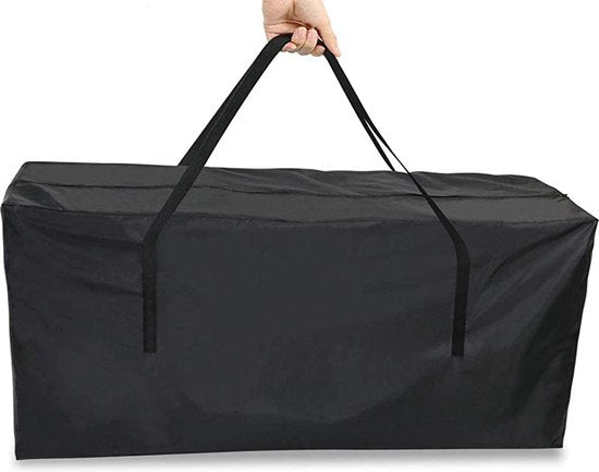Sac de rangement pour coussins de jardin - Noir - 173 x 76 x 51 cm - Sac de rangement pour coussins de meubles de jardin - Sac de rangement pour coussins de chaises de jardin - Sac de rangement pour coussins d'ensembles de jardin