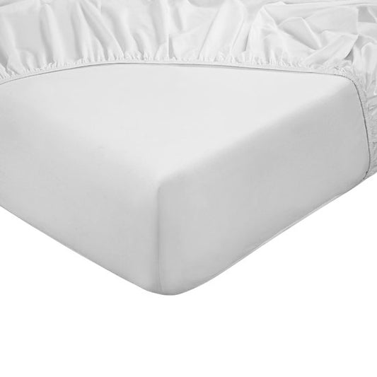 Drap-housse DoubleDry 90x200 cm - 100% coton naturel - doux et respirant - élastique rond - OEKO-TEX & BSCI - Blanc
