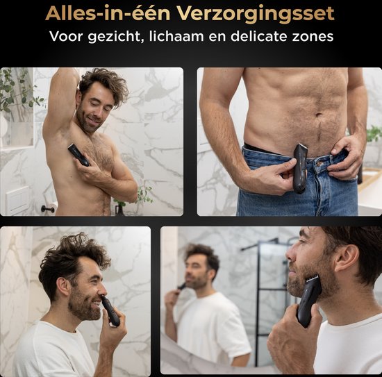 Wellshave Bodygroomer Men and Nose Trimmer - Shave Package 2.0 - Body Trimmer Men - Nose Trimmer Men - Nose Hair Trimmer Shaver for Nose, Pubic Area, Body & Nose