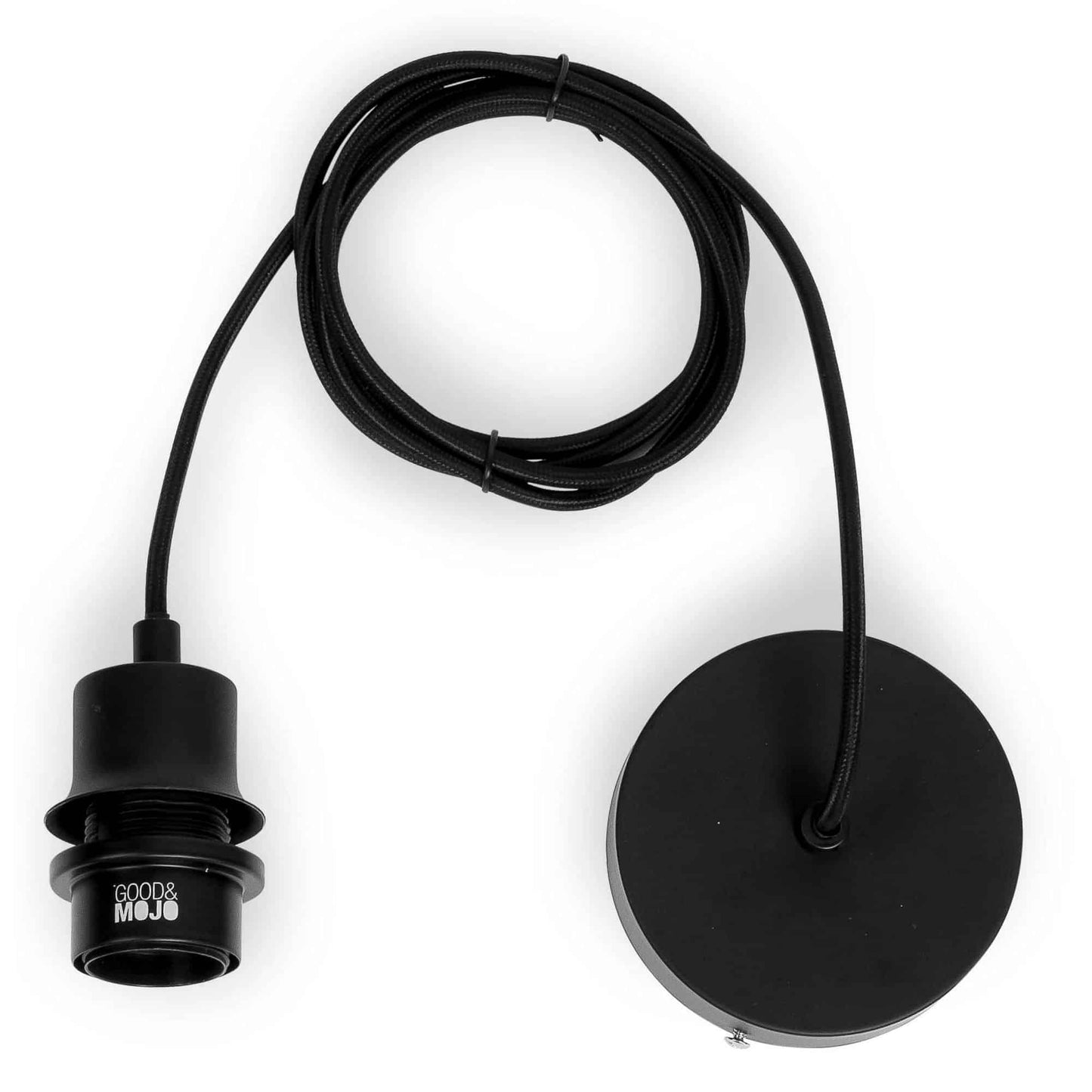Good&Mojo Lampe suspendue Borabora - Ø70cm - Rotin - Noir