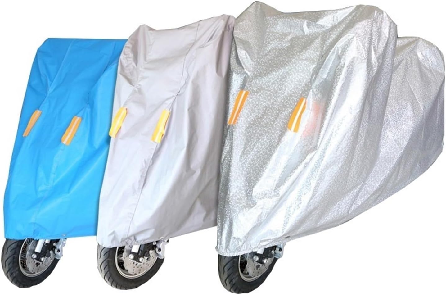 Housse de moto imperméable - argentée - coupe-vent - résistante aux déchirures - pour la plupart des motos
