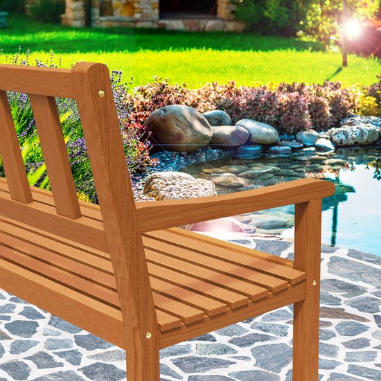 Banc de jardin Casaria - Acacia certifié FSC® / Largeur 120 cm - Brun