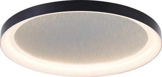 Brilliant Quito - Plafonnier - LED 30W - 42cm - Design noir - Effet pailleté - Dim à 3 niveaux