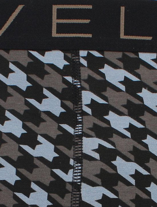 Cavello - 2-pack Boxershorts Noir / Pepita Print - S