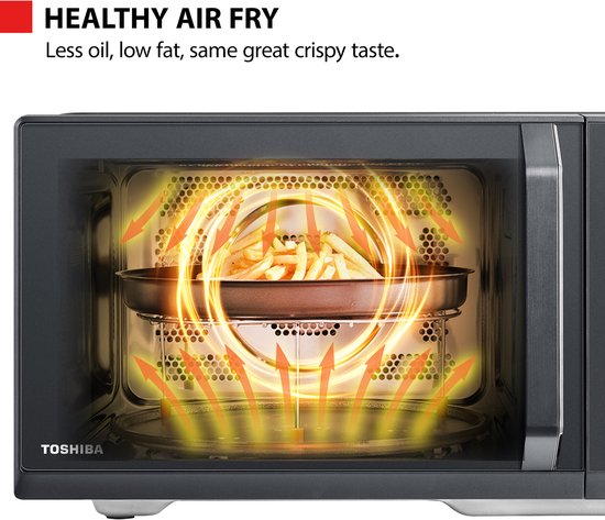 Toshiba MW3-SAC26SF(BK) - Avec fonction Air Fry - Compatible Smart - 26 litres - Modèle autonome