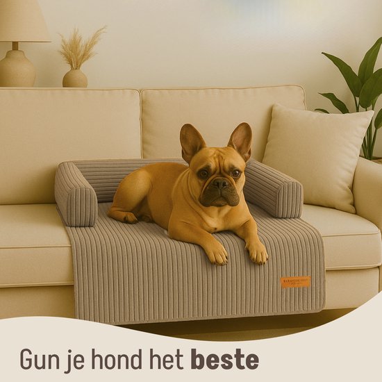 By Cee Cee Original Dog Rug Bench - Panier pour chien - Premium - Entièrement zippé - Tissu côtelé - Marron - 90x90 - Taille M