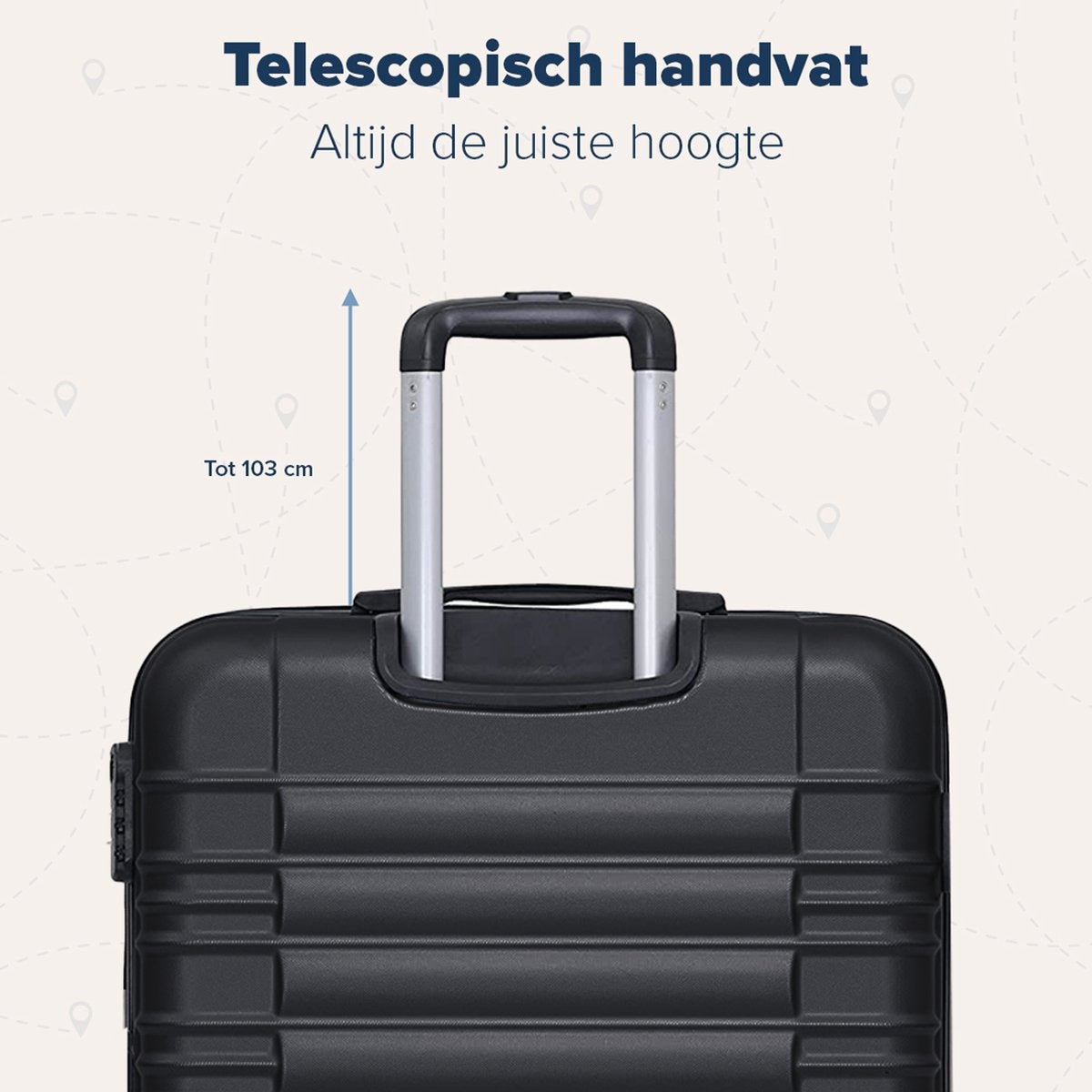 TRVLMORE Set de valises - 2 pièces - 38L (bagage à main) + 110L - Noir
