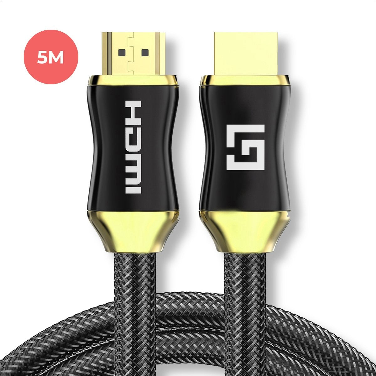 Auronic Câble HDMI 2.0 - 5M - 18Gbps - Haute vitesse et résolution - 4K (60 Hz) - Noir