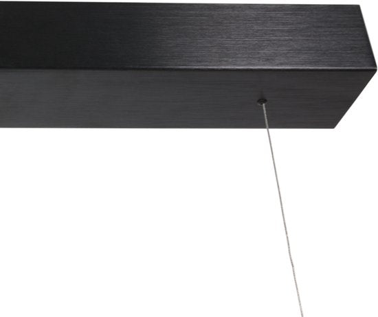 Suspension Bloc 3296ZW noire, réglable en hauteur, en verre et métal - Steinhauer, 120 cm, avec module LED et variateur d'intensité