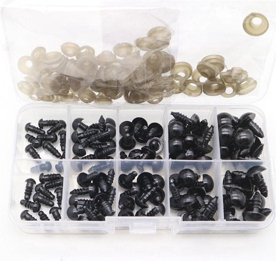 Faas Safety Eyes - 142 Pieces - Nez de sécurité - Rondelles incluses