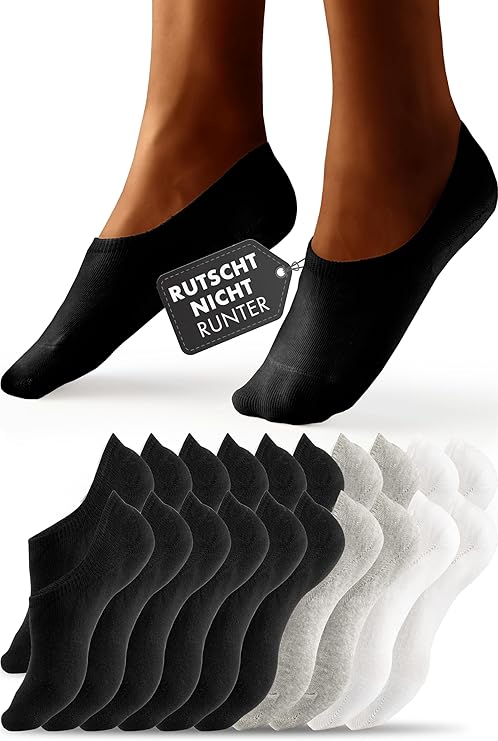 Heroism 10 paires de chaussettes de cheville pour hommes et femmes - Chaussettes d'entraînement invisibles, respirantes et confortables - Taille 43-46