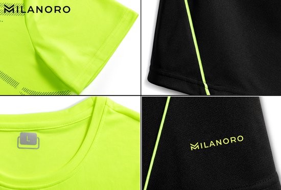 Milanoro - Kit de sport élégant pour homme - Vert - 3XL