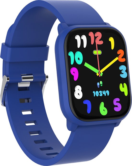Montre connectée Denver pour enfants - Appels/SMS/WhatsApp - Compatible Android et iOS - Podomètre - Suivi du sommeil - Fréquence cardiaque, tensiomètre, mode sport - SWK120BU