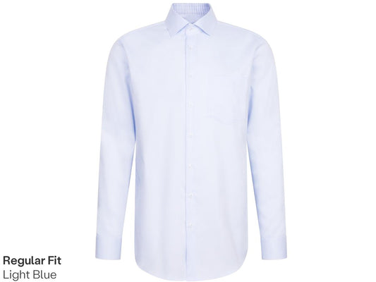Chemise de travail Seidensticker New Kent - Coupe ajustée - Manches classiques - taille 39 - Bleu clair