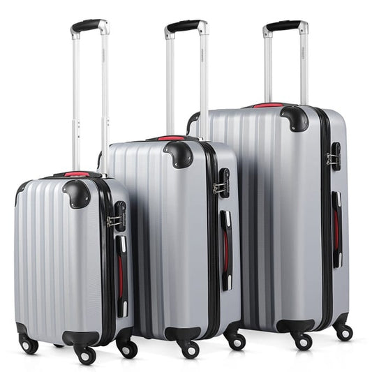 Set de 3 valise rigides Monzana - M/L/XL - Argenté