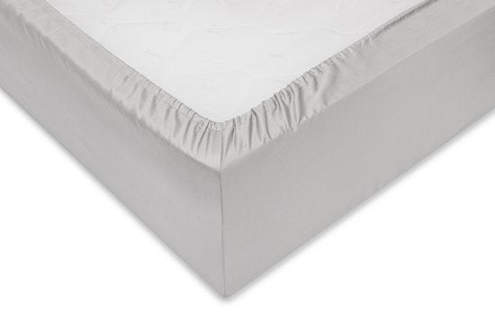 Zohome Drap-housse Satinado - Drap-housse simple - 90x200 - 100% Coton Satin - Gris