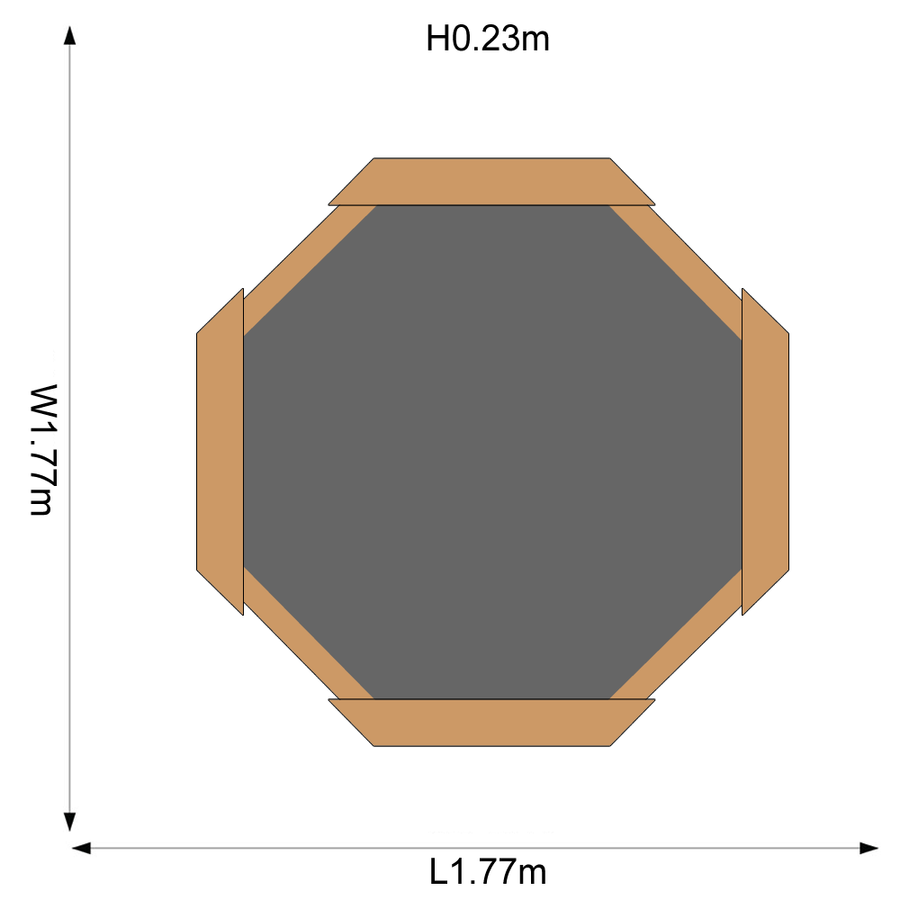 Plum Play Bac à sable géant en bois avec couvercle 1,5 x 1,5 m - Bois naturel