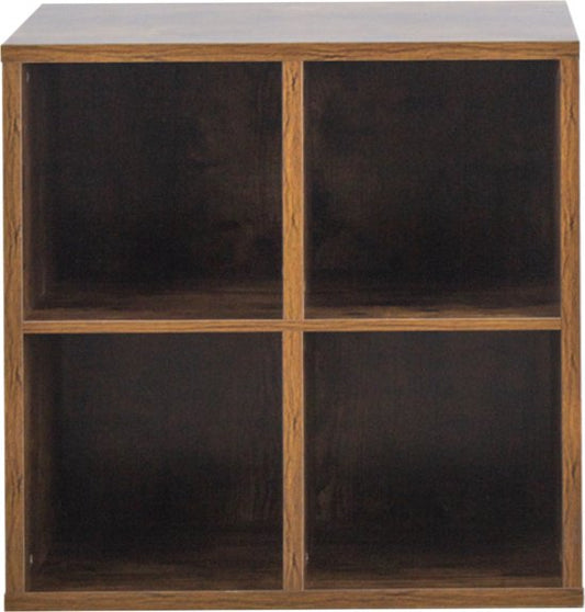 VDD Vinyl Wish - Classeur à disques - 4 compartiments - Marron - 34.50x70.50x70.50cm