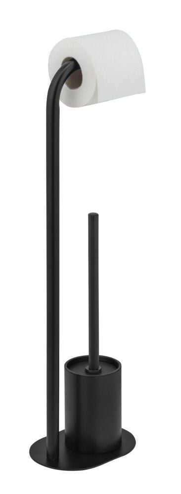 Ensemble de toilettes WENKO Levante Noir - Sur pied - Acier inoxydable - 23 x 63 x 17 cm