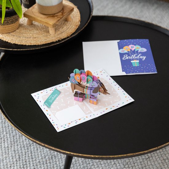 Partizzle, 1 carte d'anniversaire pop-up 3D « Teckel » avec enveloppe - Cartes d'anniversaire - Cartes pop-up - Adultes et enfants - 15 x 21 cm