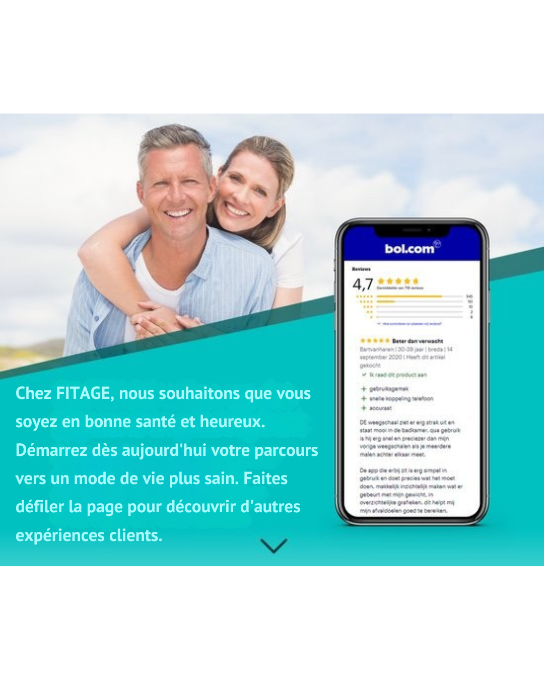 Balance personnelle numérique LED FITAGE - Balance intelligente avec analyse corporelle 17x - Balances - Application FITAGE