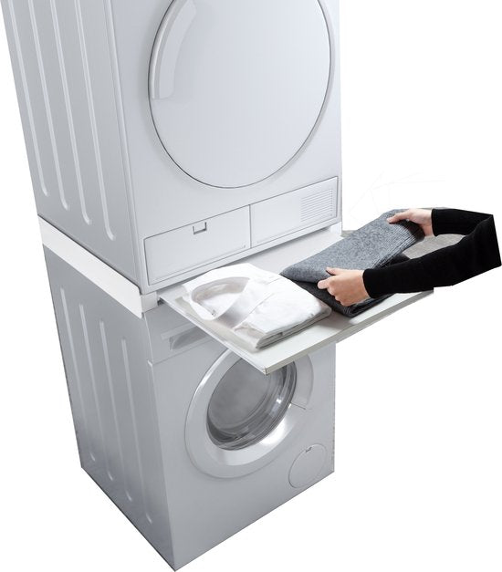 VDD Kit de superposition lave-linge/sèche-linge intermédiaire - superposition lave-linge/sèche-linge - plan de travail extensible