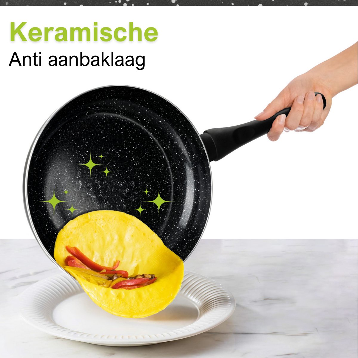 CeraFusion Ceramic Pans Set 10-Piece - Set with Frying Pans, Saucepan, Cooking Pots - Induction Pans - Pansets Aluminium