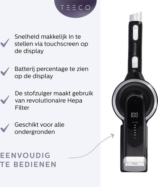 Teeco - Aspirateur à manche - Noir