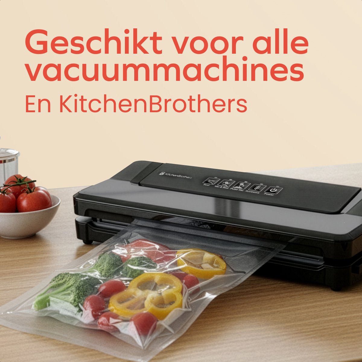 KitchenBrothers Rouleaux de mise sous vide 2 pièces - 28x600cm - sans BPA - pour machine à vide et sous-vide - Emballage alimentaire universel et solide