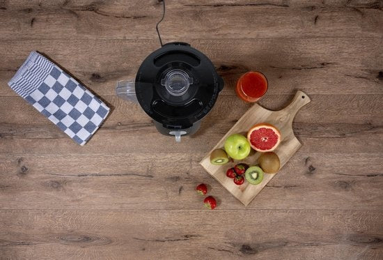 alpina Blender - 1,5 Litre - 400 Watt - Fonction Turbo - Bol en plastique - Noir