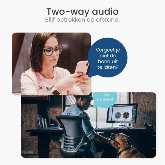 Gologi pet camera - Caméra pour chien - Caméra pour animaux - Caméra de sécurité - Caméra de sécurité - Pour tous les animaux - Avec wifi