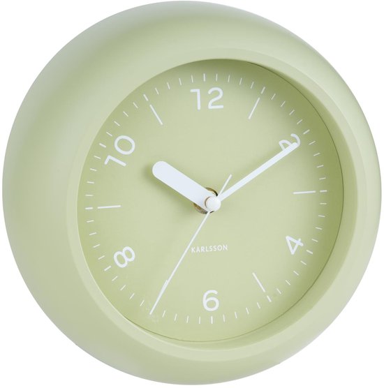 Horloge murale Karlsson Slope - Vert thé - Ø 20 cm - Horloge murale scandinave