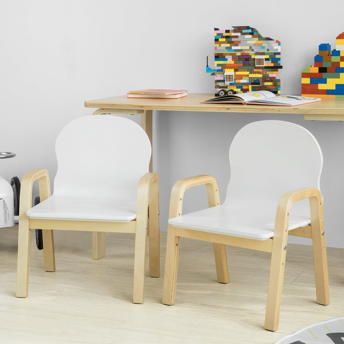 SoBuy Set de 2 chaises hautes - Plastique - Hauteur d'assise réglable 23-35 Cm