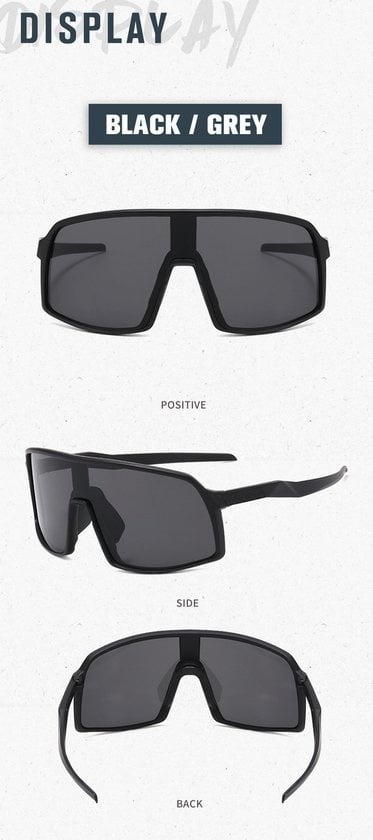 Garpex® Lunettes de cyclisme - Lunettes de sport - Lunettes de soleil polaroïd - Lunettes de soleil - Vélo de route - Vélo de montagne - Moto - Monture noire - Verre vert
