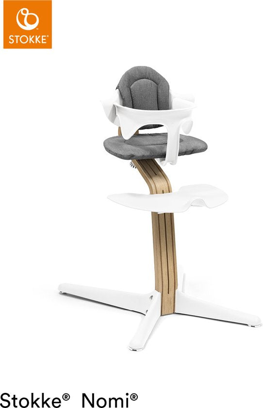 Chaise haute Stokke® Nomi® - Chêne - Blanc