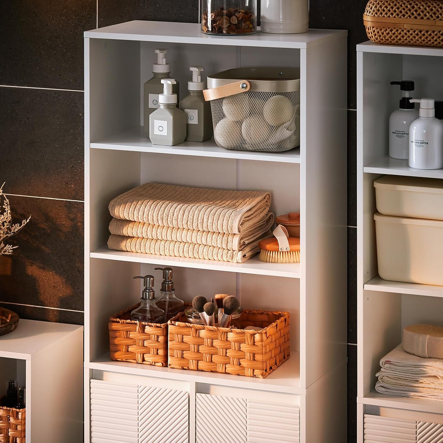 SoBuy Meuble haut - BZR155-W - MDF - Jusqu'à 42 kg. - 60x170x30cm - Blanc